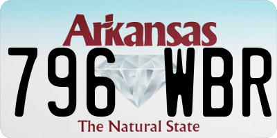 AR license plate 796WBR