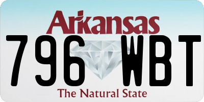 AR license plate 796WBT