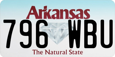 AR license plate 796WBU