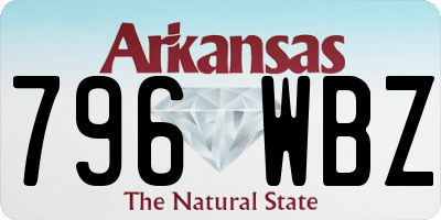 AR license plate 796WBZ