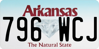 AR license plate 796WCJ