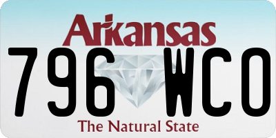 AR license plate 796WCO