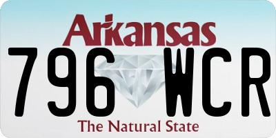 AR license plate 796WCR