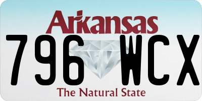 AR license plate 796WCX