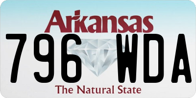 AR license plate 796WDA
