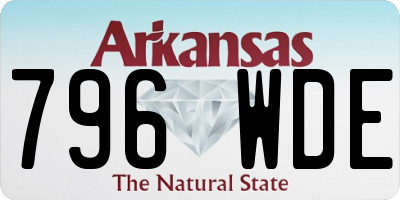 AR license plate 796WDE