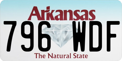 AR license plate 796WDF