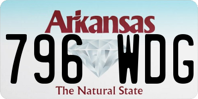 AR license plate 796WDG