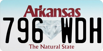 AR license plate 796WDH