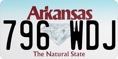 AR license plate 796WDJ