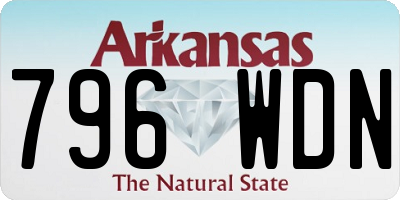 AR license plate 796WDN