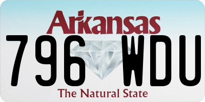 AR license plate 796WDU