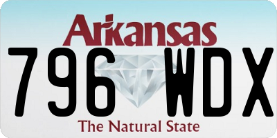 AR license plate 796WDX