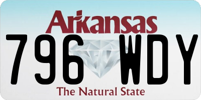 AR license plate 796WDY