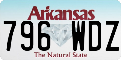 AR license plate 796WDZ