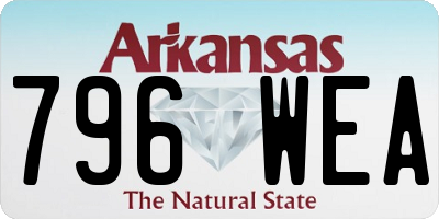 AR license plate 796WEA