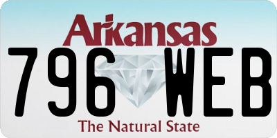 AR license plate 796WEB