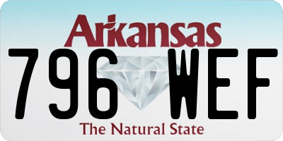 AR license plate 796WEF