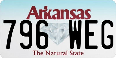 AR license plate 796WEG