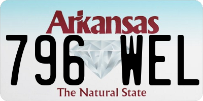 AR license plate 796WEL
