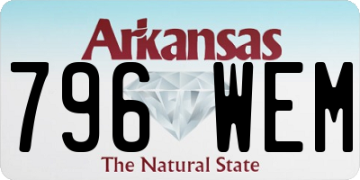 AR license plate 796WEM