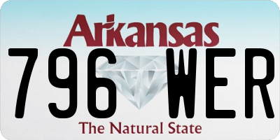AR license plate 796WER