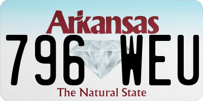 AR license plate 796WEU