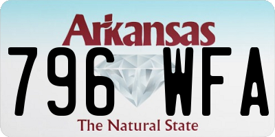 AR license plate 796WFA
