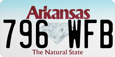 AR license plate 796WFB