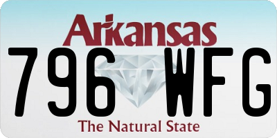 AR license plate 796WFG