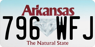AR license plate 796WFJ
