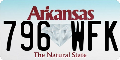 AR license plate 796WFK