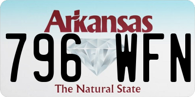AR license plate 796WFN