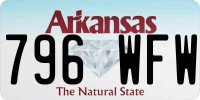 AR license plate 796WFW