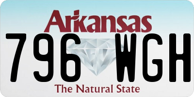 AR license plate 796WGH