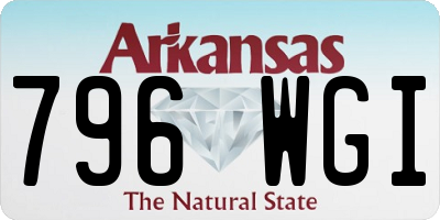 AR license plate 796WGI