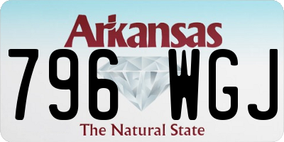 AR license plate 796WGJ