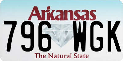 AR license plate 796WGK