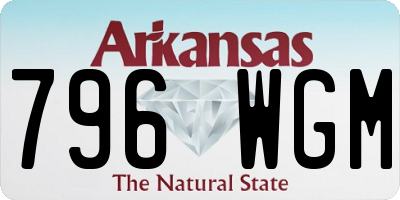 AR license plate 796WGM