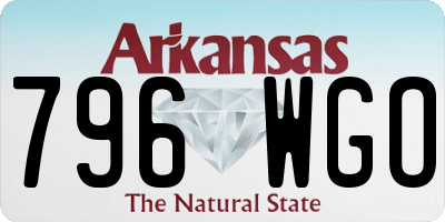 AR license plate 796WGO