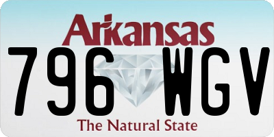 AR license plate 796WGV