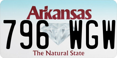 AR license plate 796WGW