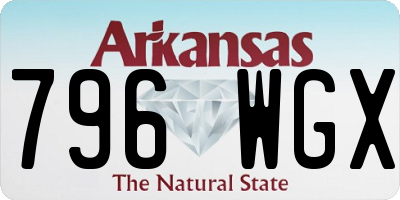 AR license plate 796WGX