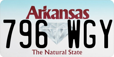 AR license plate 796WGY