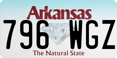 AR license plate 796WGZ