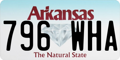 AR license plate 796WHA