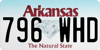 AR license plate 796WHD