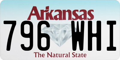 AR license plate 796WHI