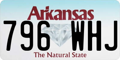 AR license plate 796WHJ