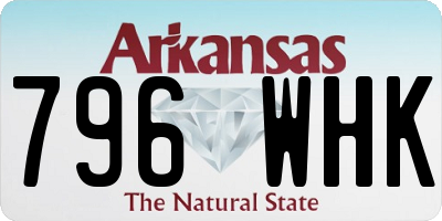 AR license plate 796WHK